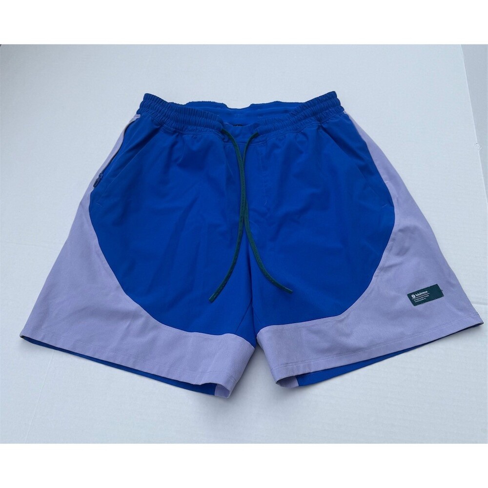 Vintage lululemon Men's Running Shorts Size L Blue Purple Green 7” Unlined